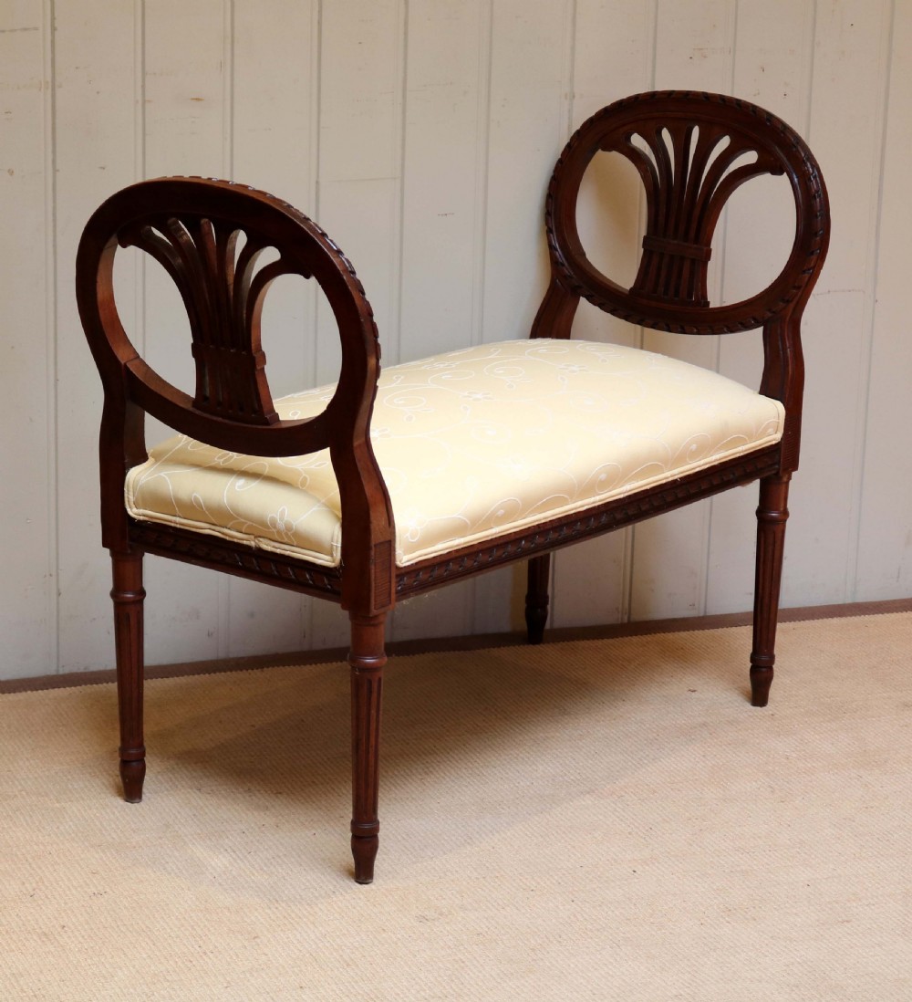 French Walnut Window Seat 