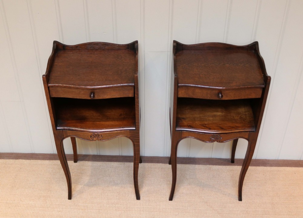 Pair Of French Oak Bedside Cabinets View II