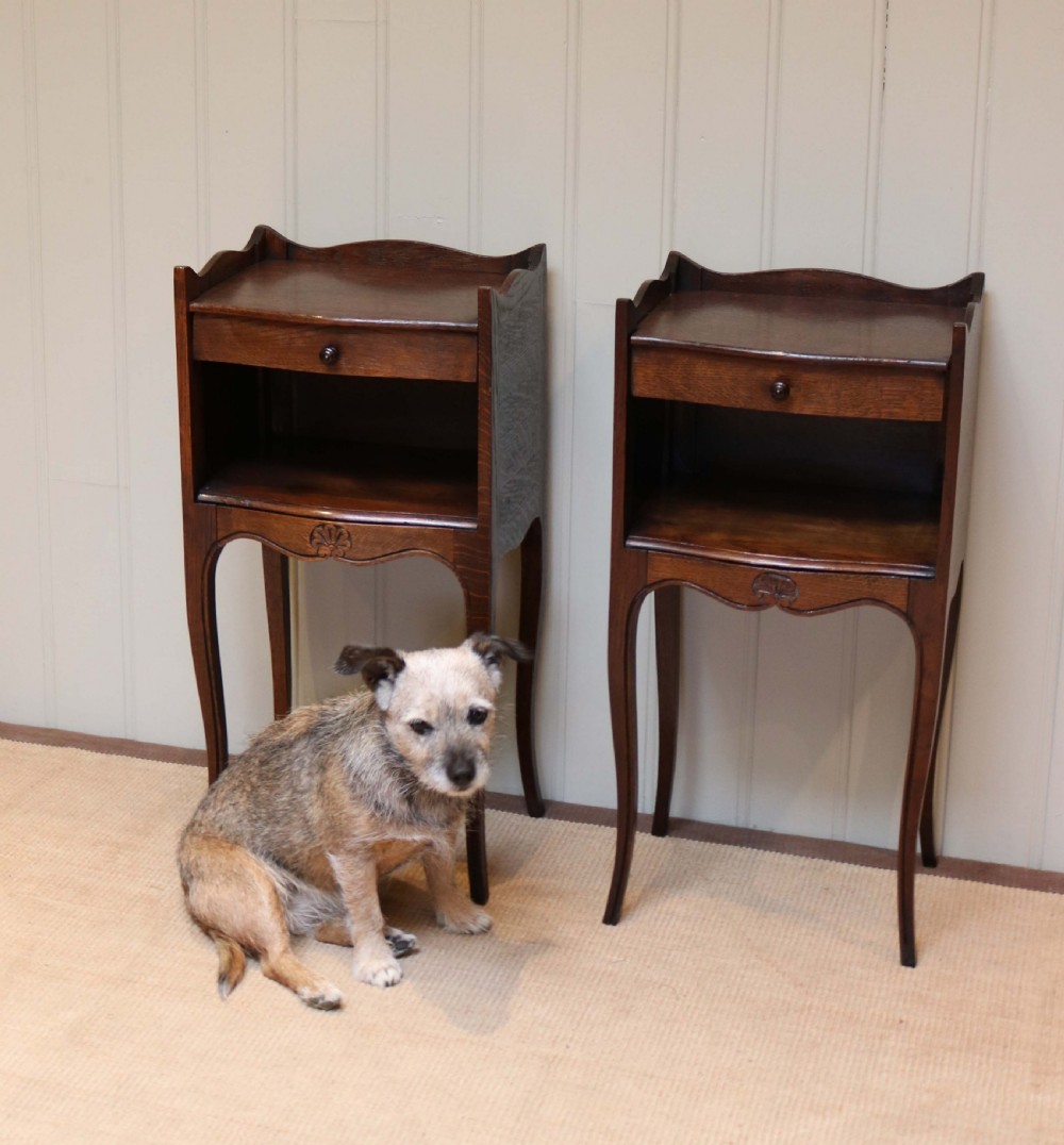 Pair Of French Oak Bedside Cabinets View III