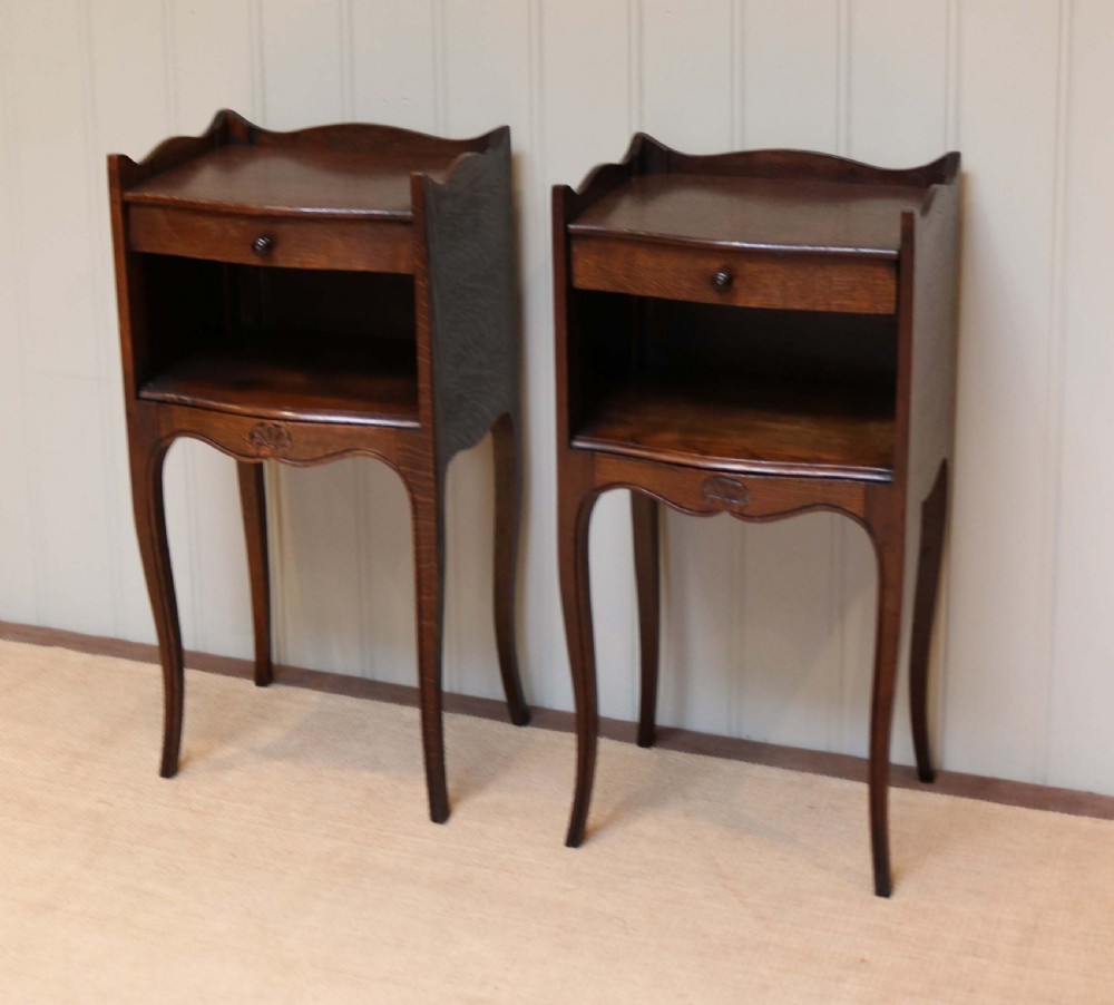Pair Of French Oak Bedside Cabinets View V