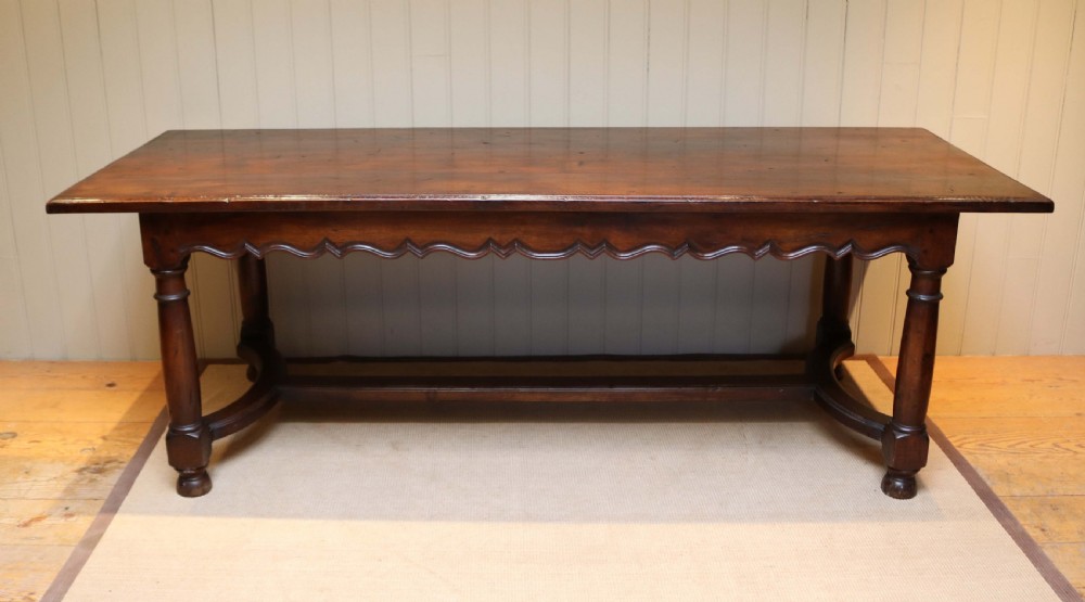 Large Rustic French Walnut Dining Table View II