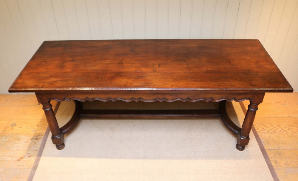 Large Rustic French Walnut Dining Table View IV
