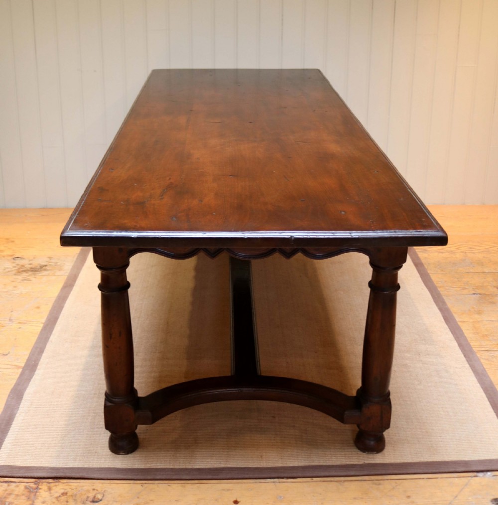 Large Rustic French Walnut Dining Table View V