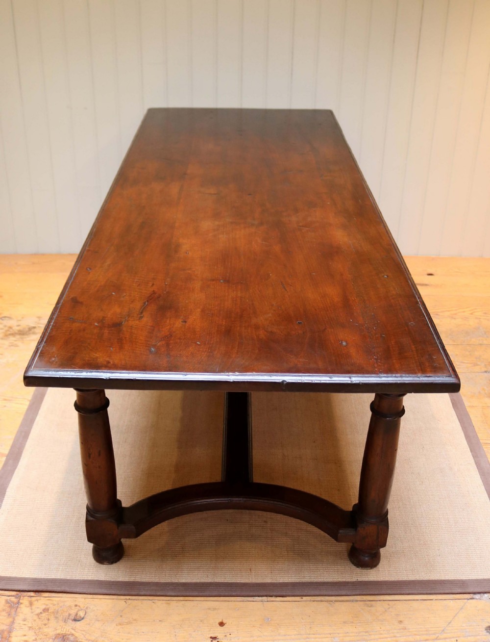 Large Rustic French Walnut Dining Table View VI
