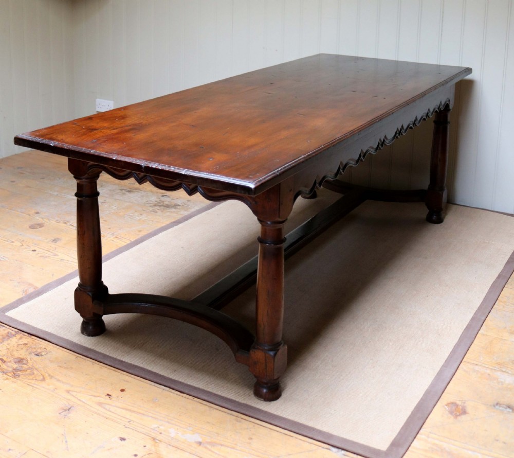 Large Rustic French Walnut Dining Table View VII