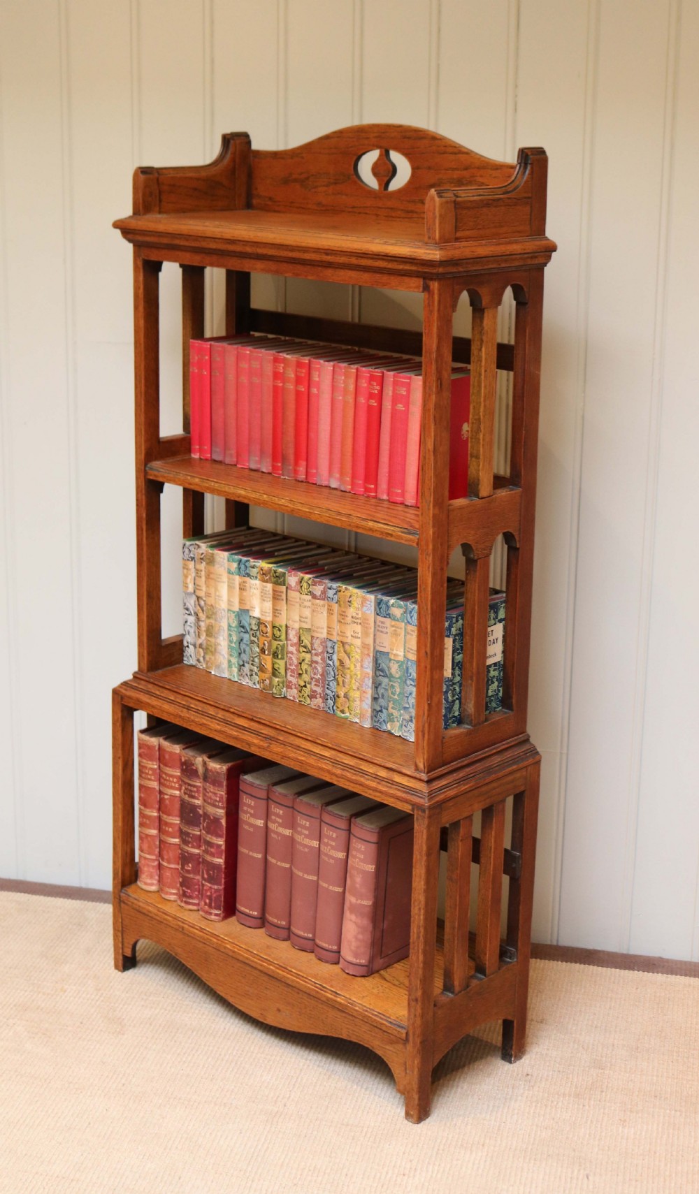 Arts And Crafts Open Oak Bookcase  View VIII