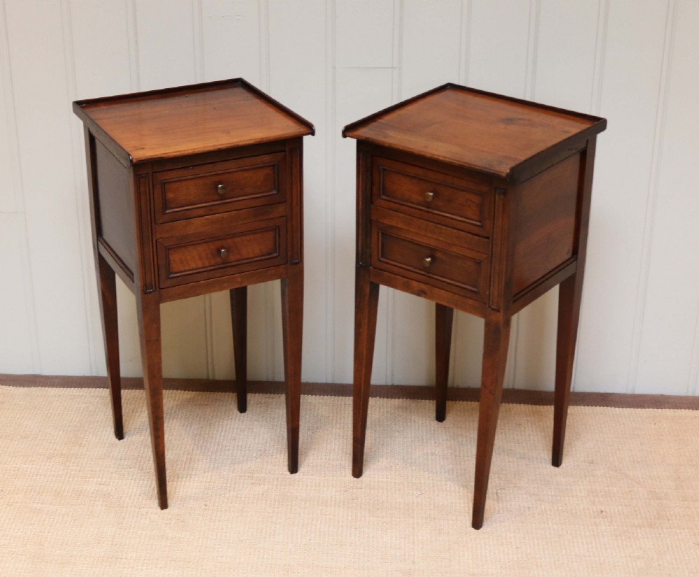 French Cherrywood Bedside Cabinets View VI