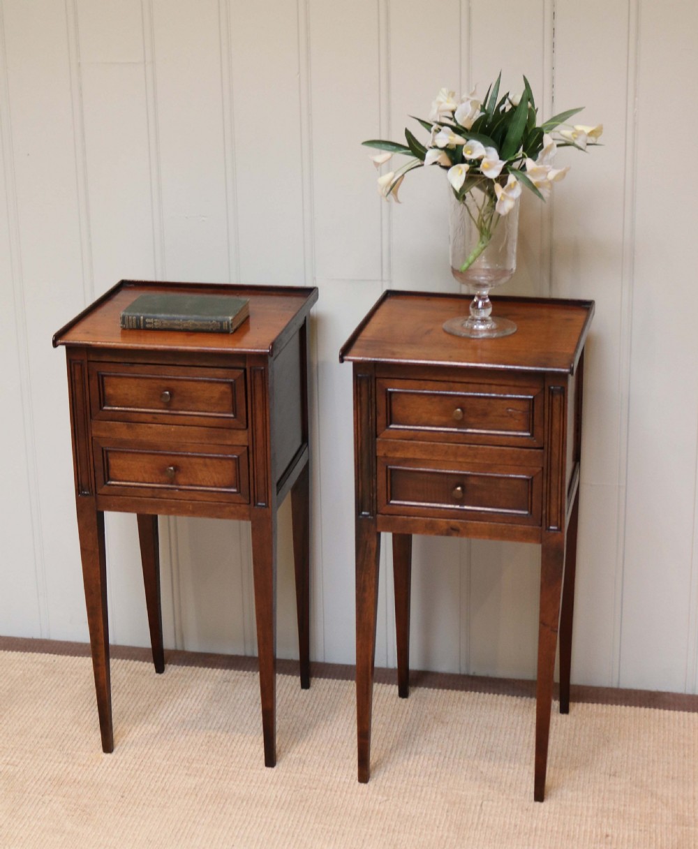 French Cherrywood Bedside Cabinets View VIII