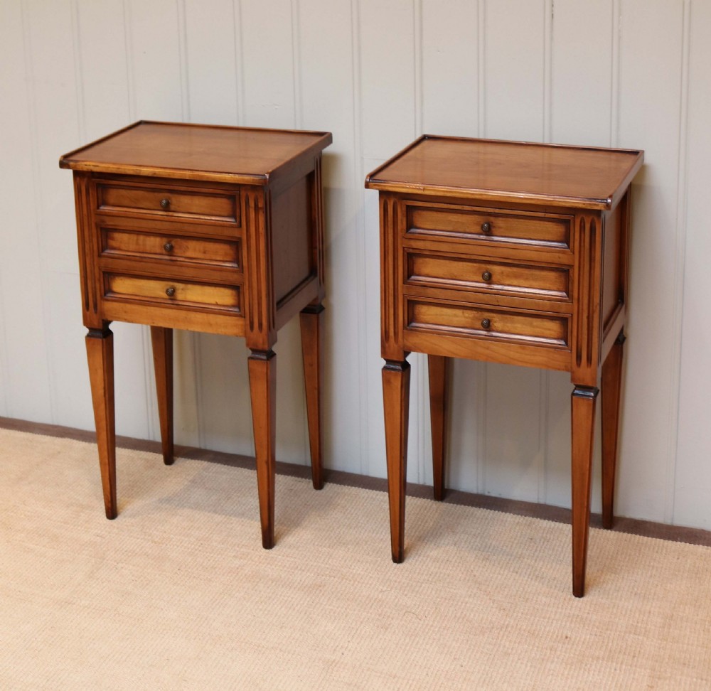 Pair Of Cherry Wood Bedside Cabinets  View III