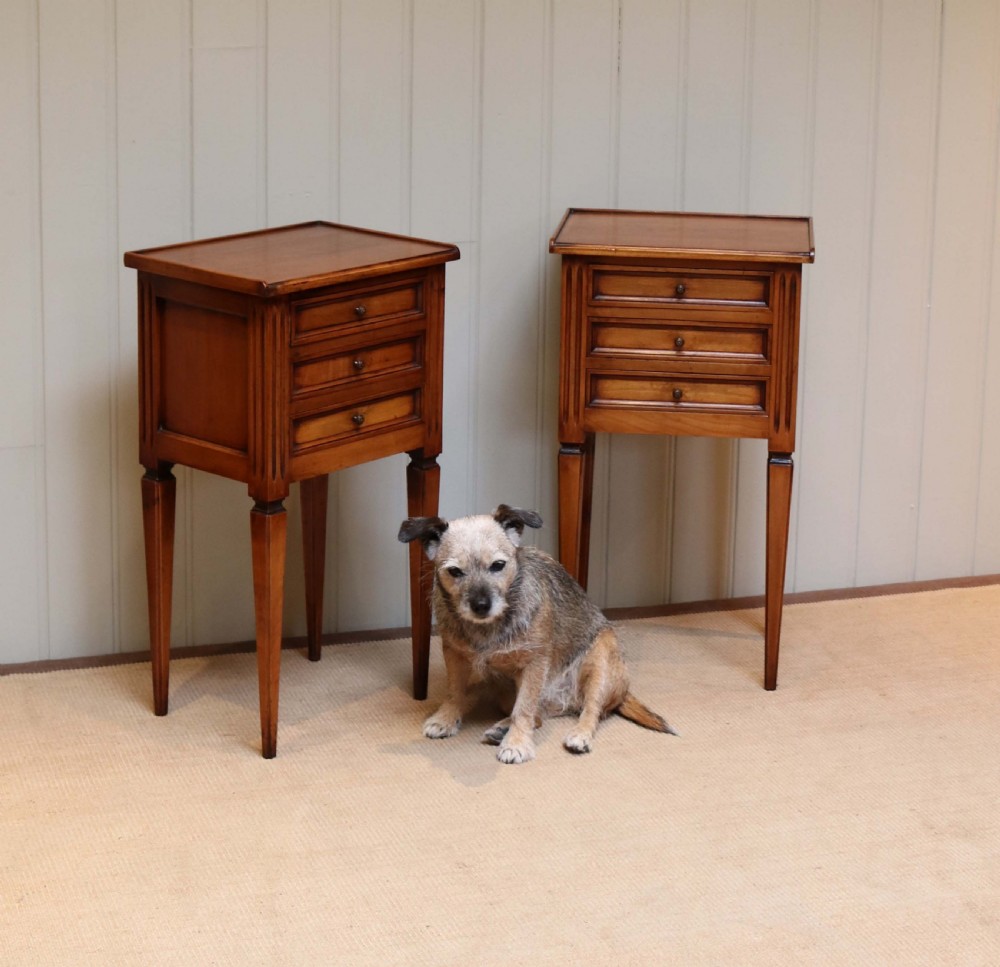 Pair Of Cherry Wood Bedside Cabinets  View IV