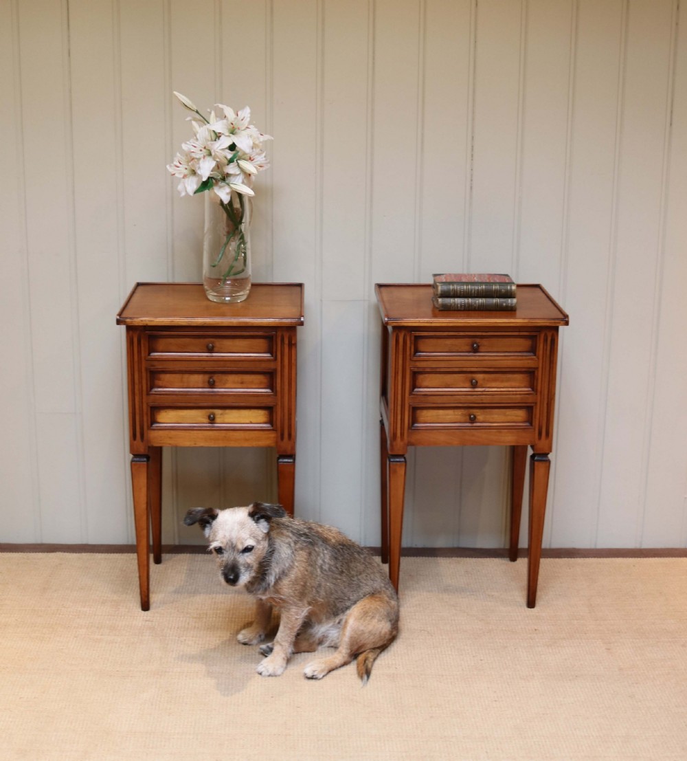 Pair Of Cherry Wood Bedside Cabinets  View VII