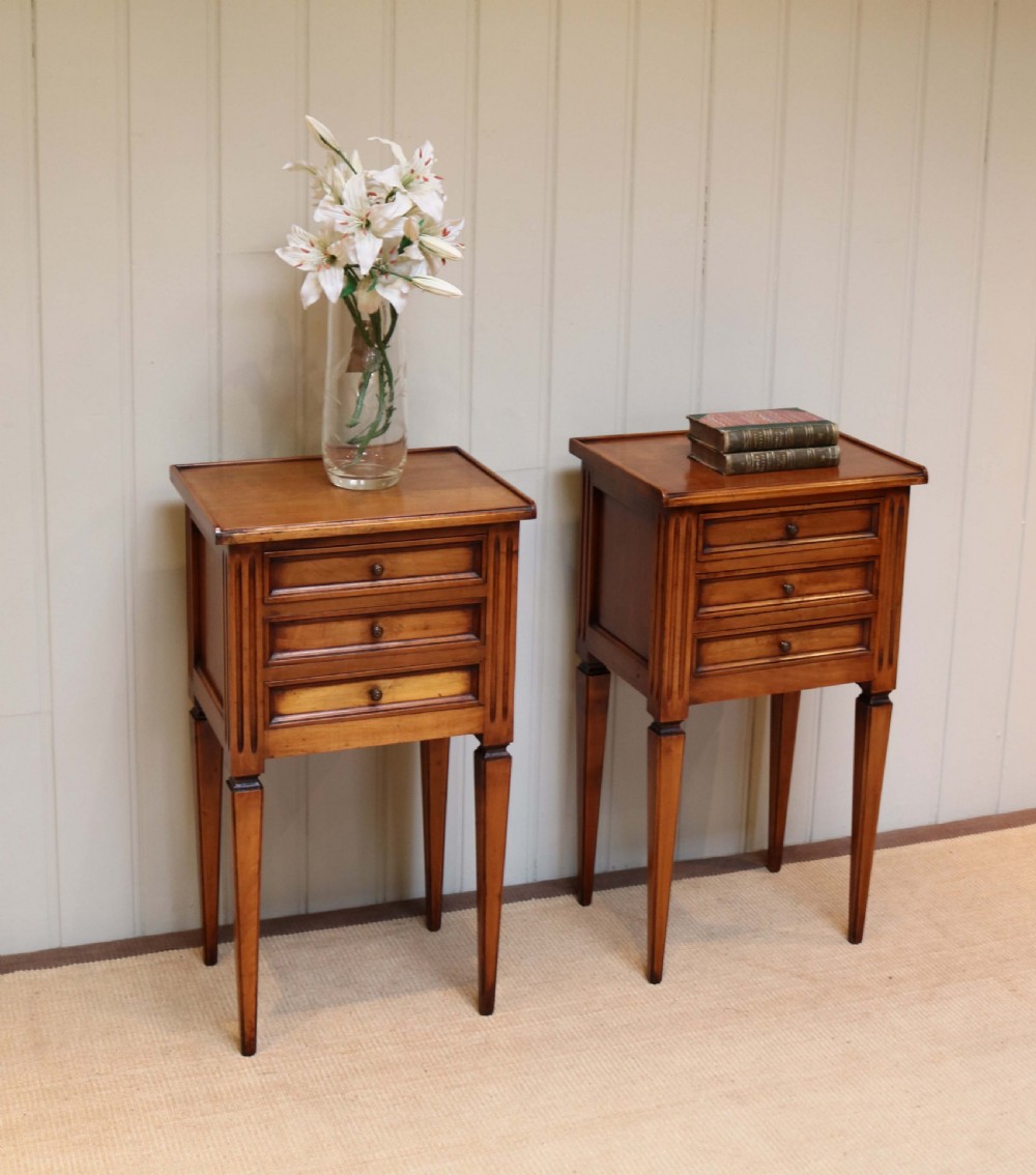 Pair Of Cherry Wood Bedside Cabinets  View VIII