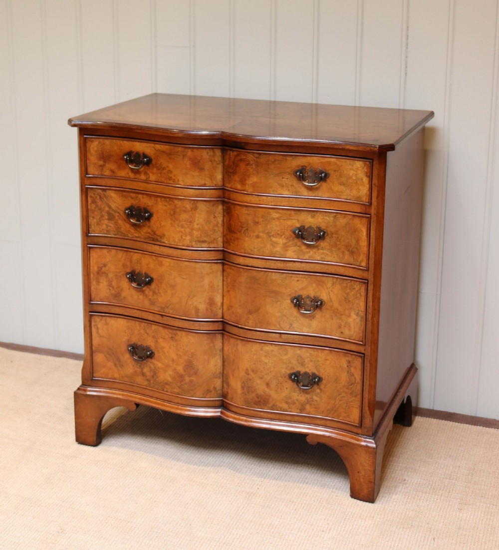 Walnut Serpentine Front Chest Of Drawers View II