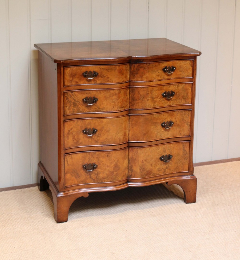 Walnut Serpentine Front Chest Of Drawers View IV