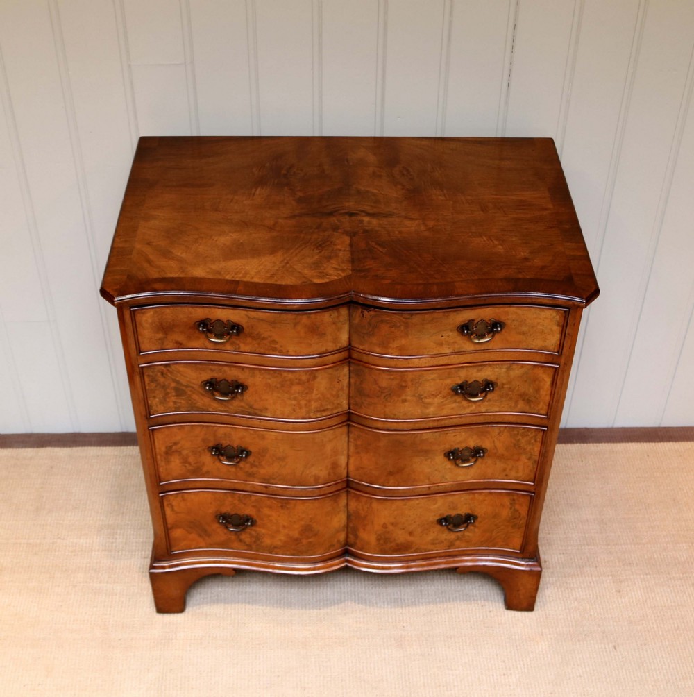 Walnut Serpentine Front Chest Of Drawers View V