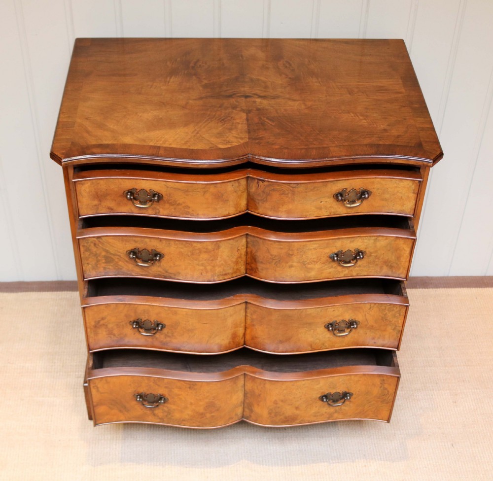 Walnut Serpentine Front Chest Of Drawers View VI