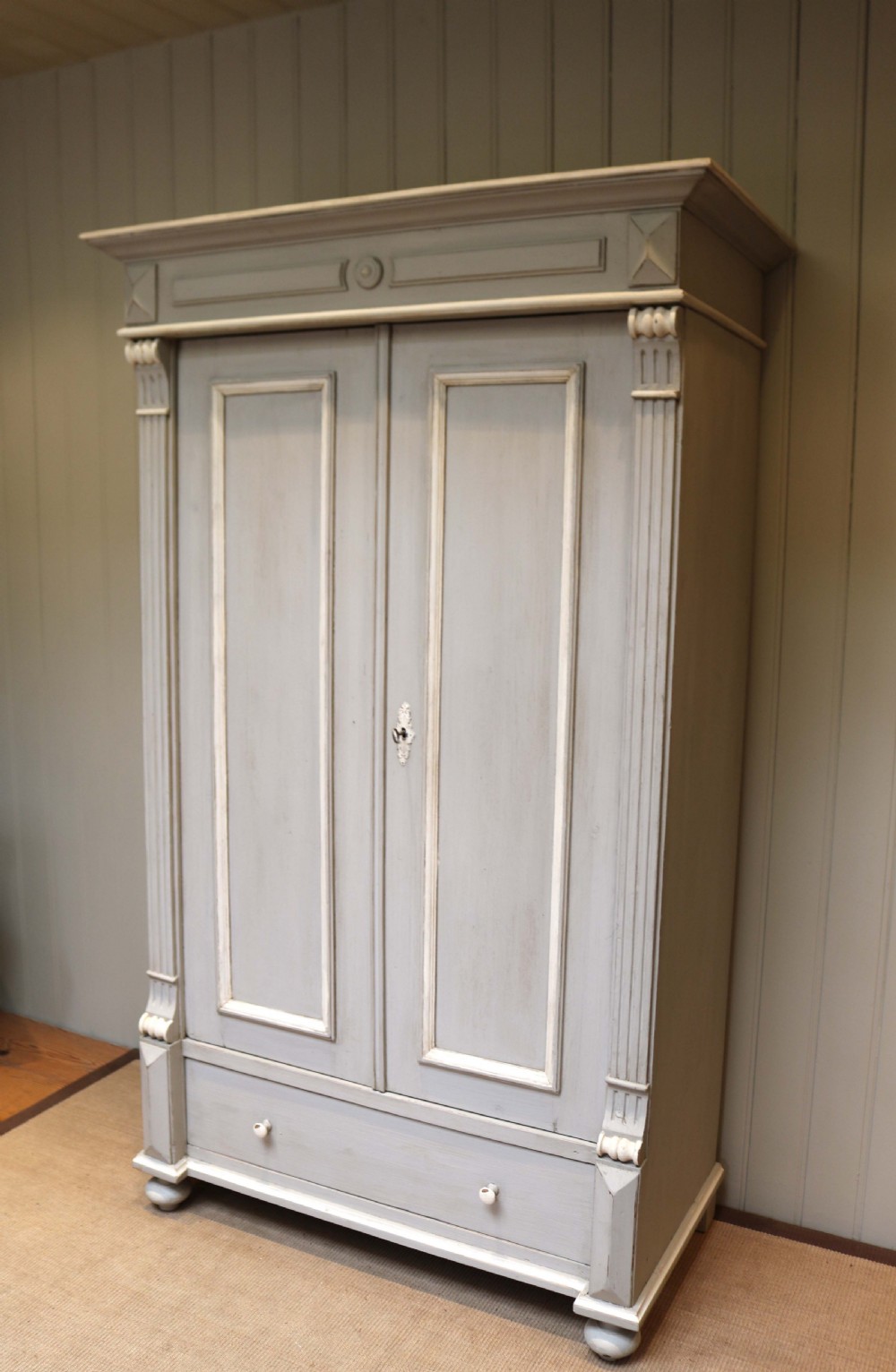 Painted Continental Two Door Wardrobe View III