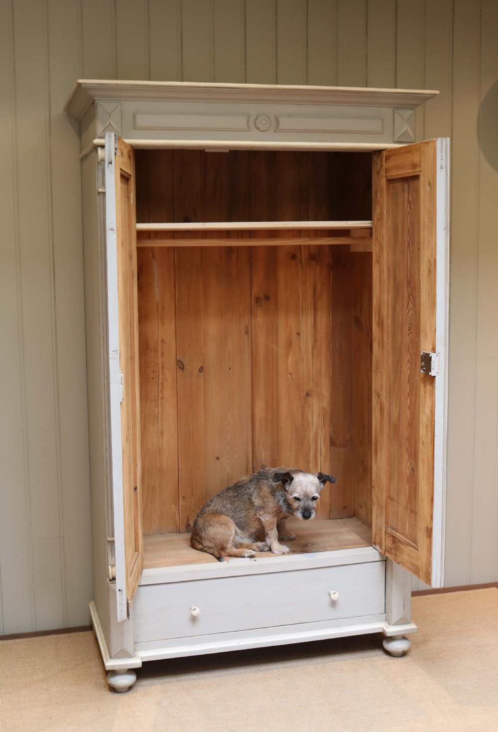 Painted Continental Two Door Wardrobe View V
