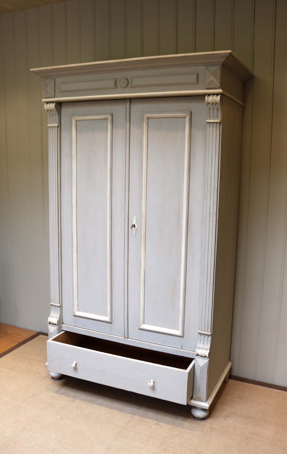 Painted Continental Two Door Wardrobe View VI