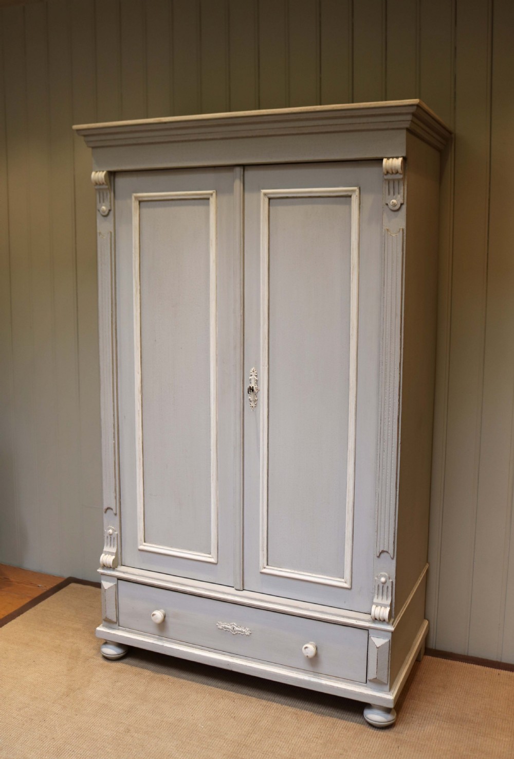 Painted Continental Two Door Wardrobe View VIII