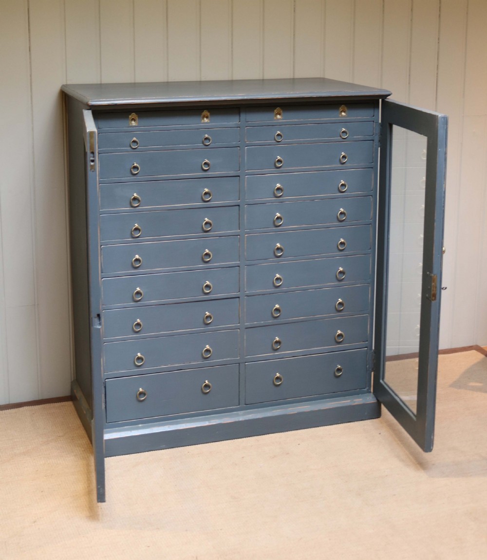 Large Painted Pine Collectors Chest View II