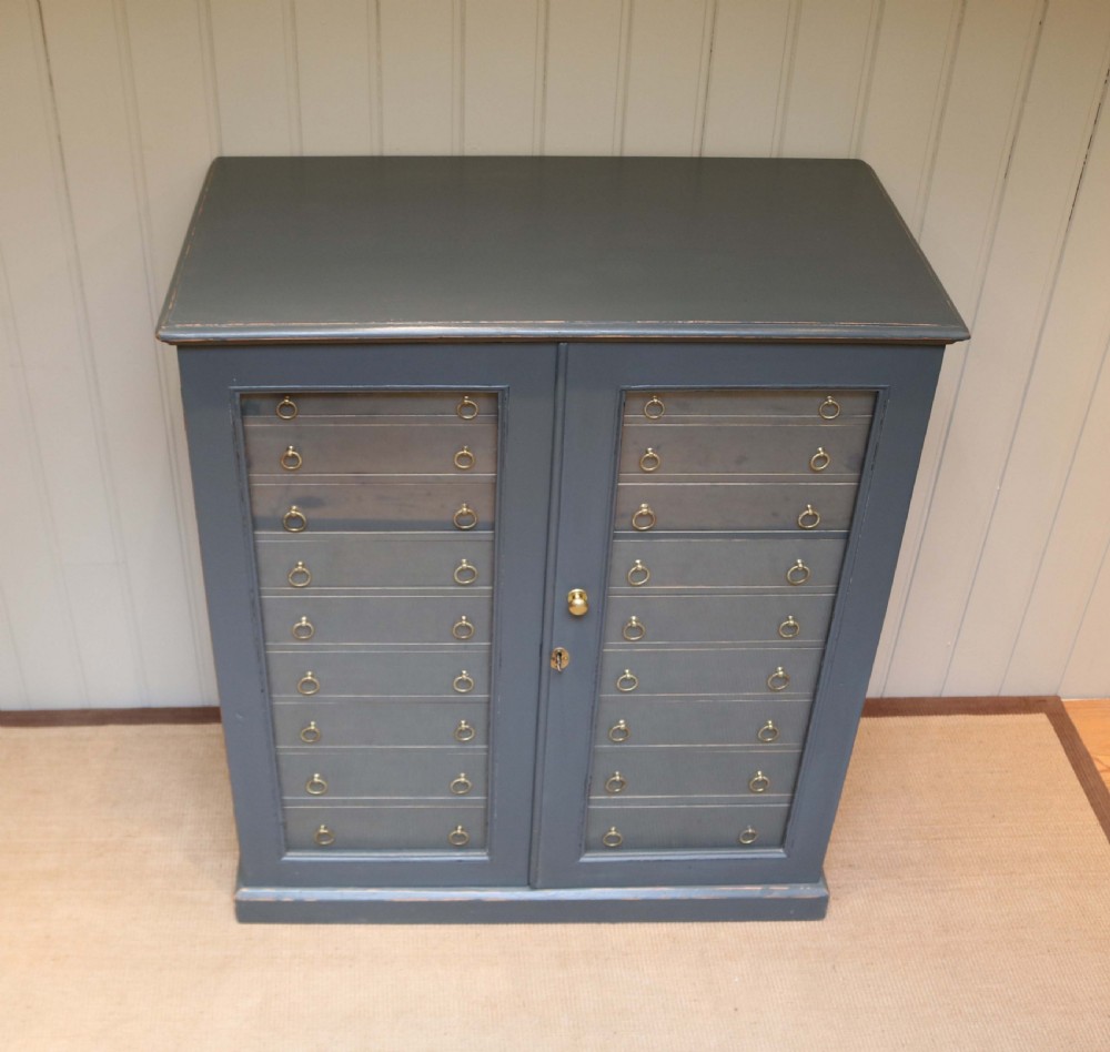 Large Painted Pine Collectors Chest View III