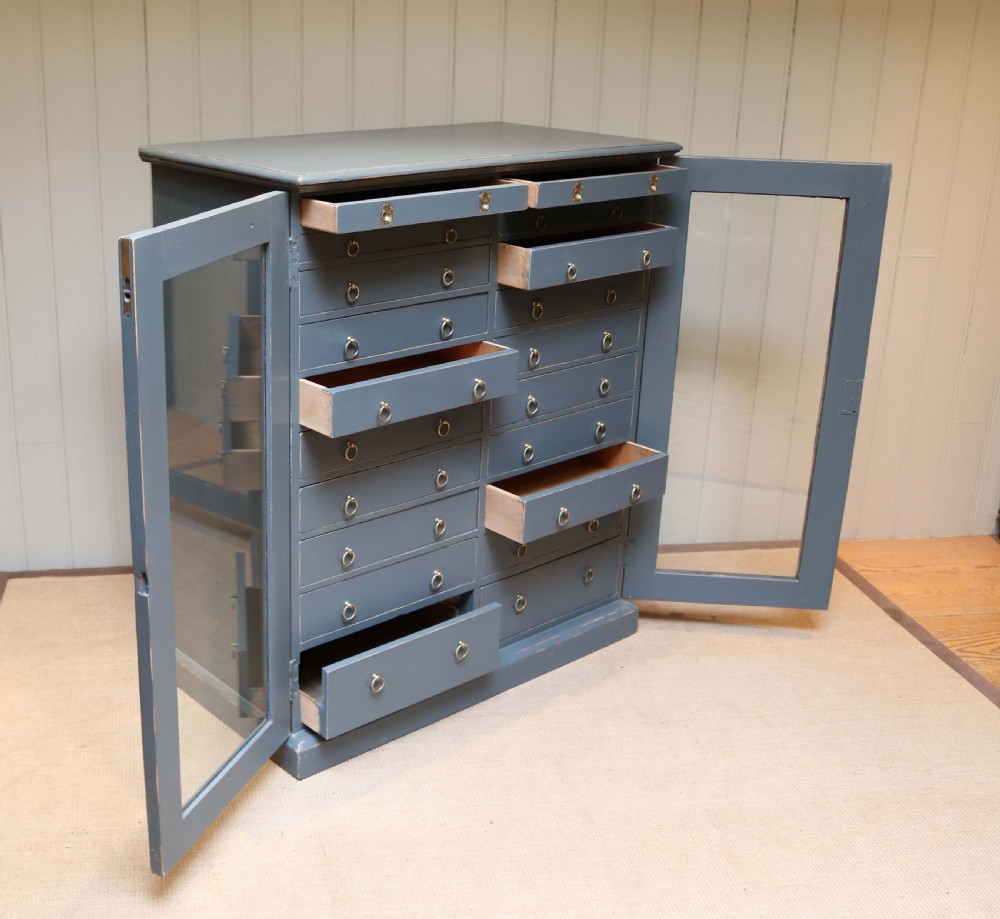 Large Painted Pine Collectors Chest View VII