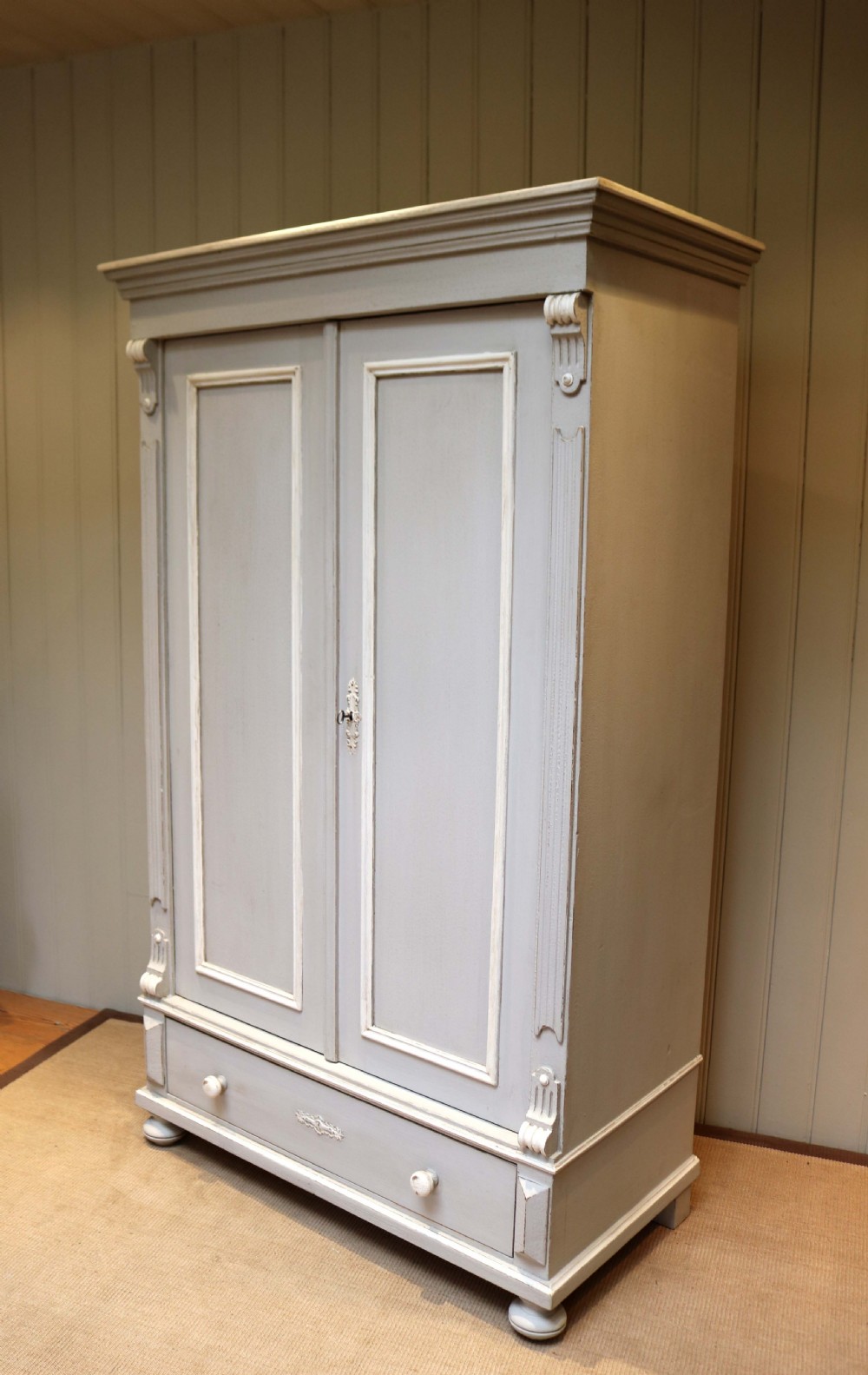 Late 19th Century Continental Painted Wardrobe View II