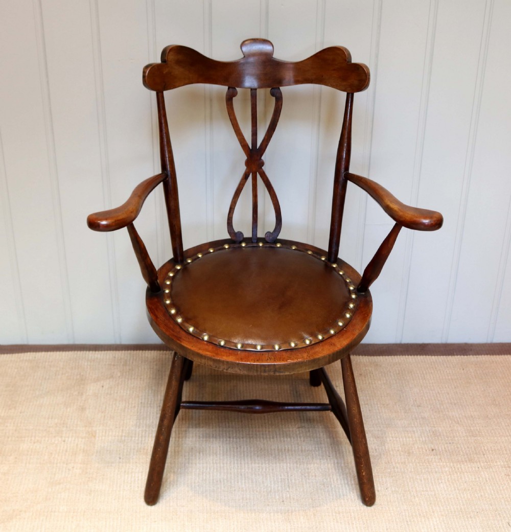 Small Arts And Crafts Beech Wood Chair