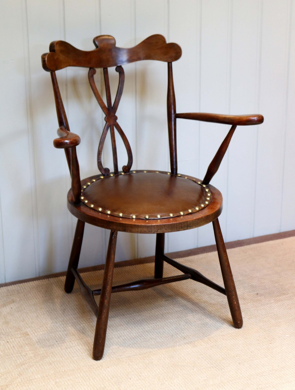 Small Arts And Crafts Beech Wood Chair View III