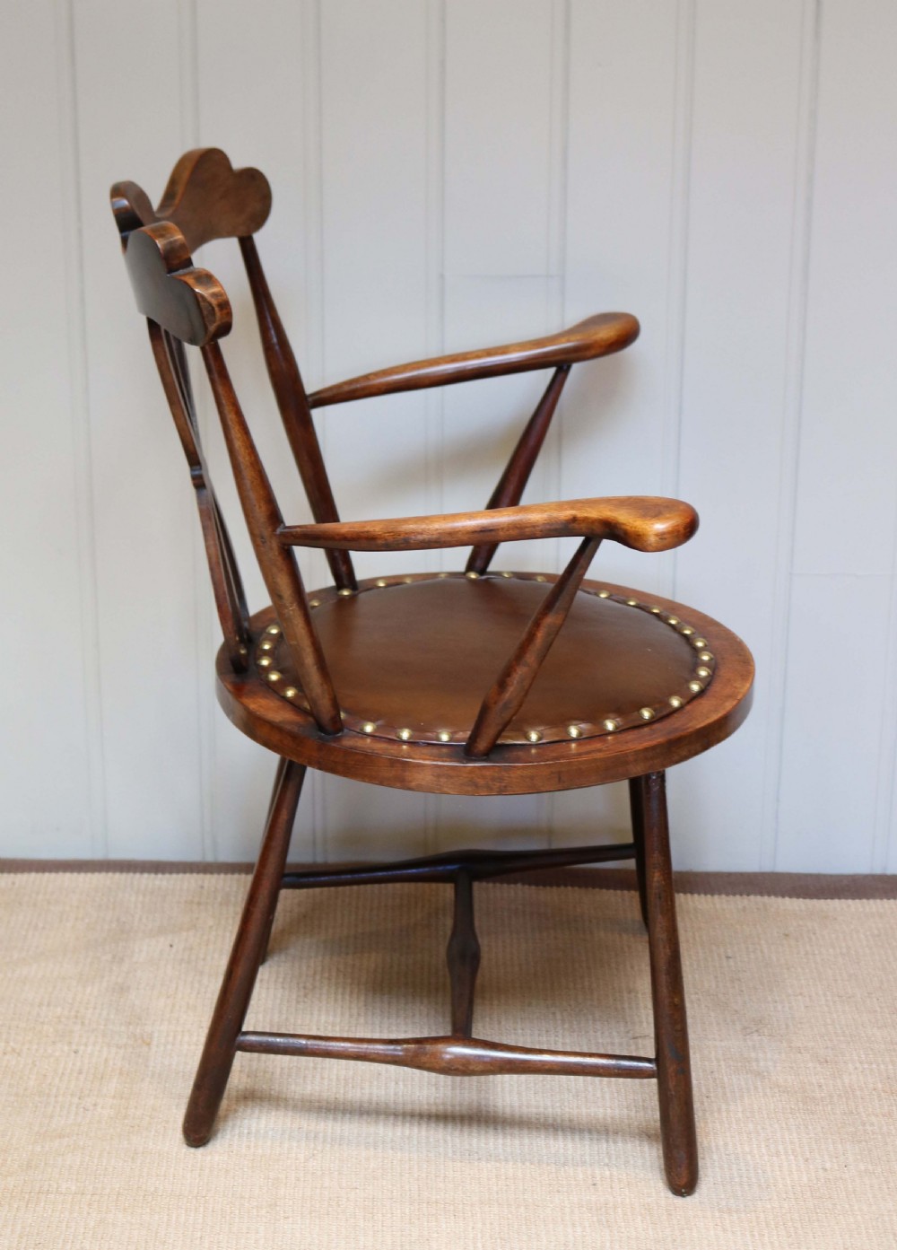 Small Arts And Crafts Beech Wood Chair View V