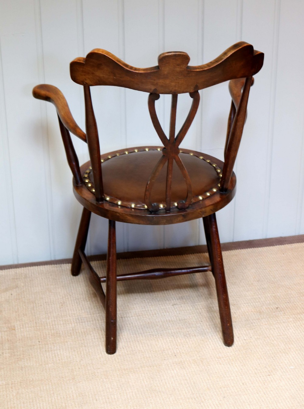 Small Arts And Crafts Beech Wood Chair View VII