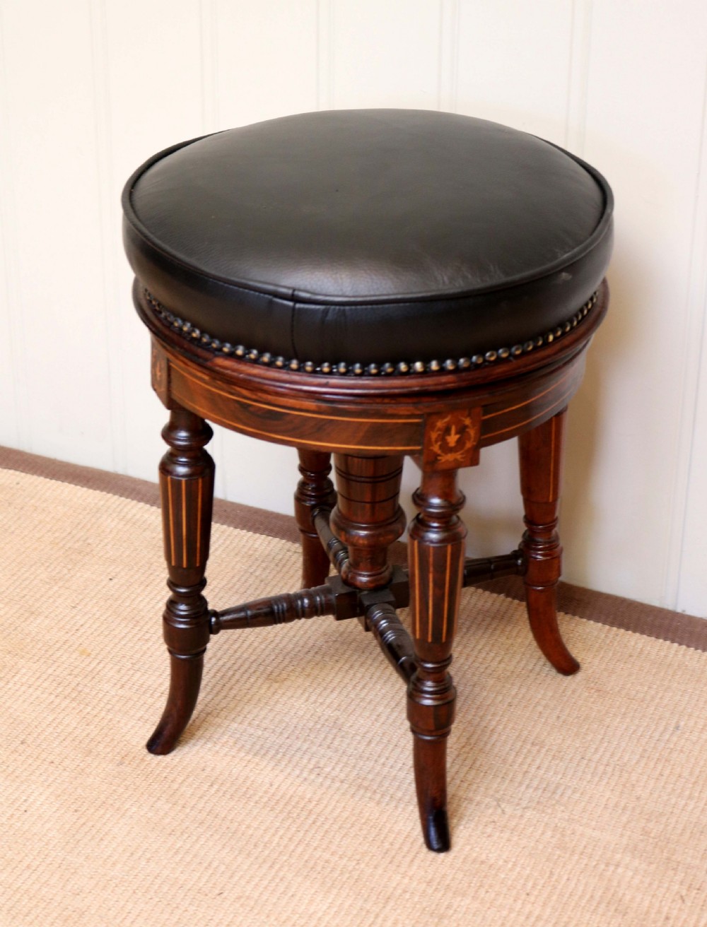 Rosewood Revolving Stool View II