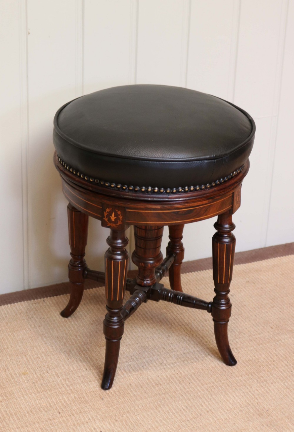 Rosewood Revolving Stool View III