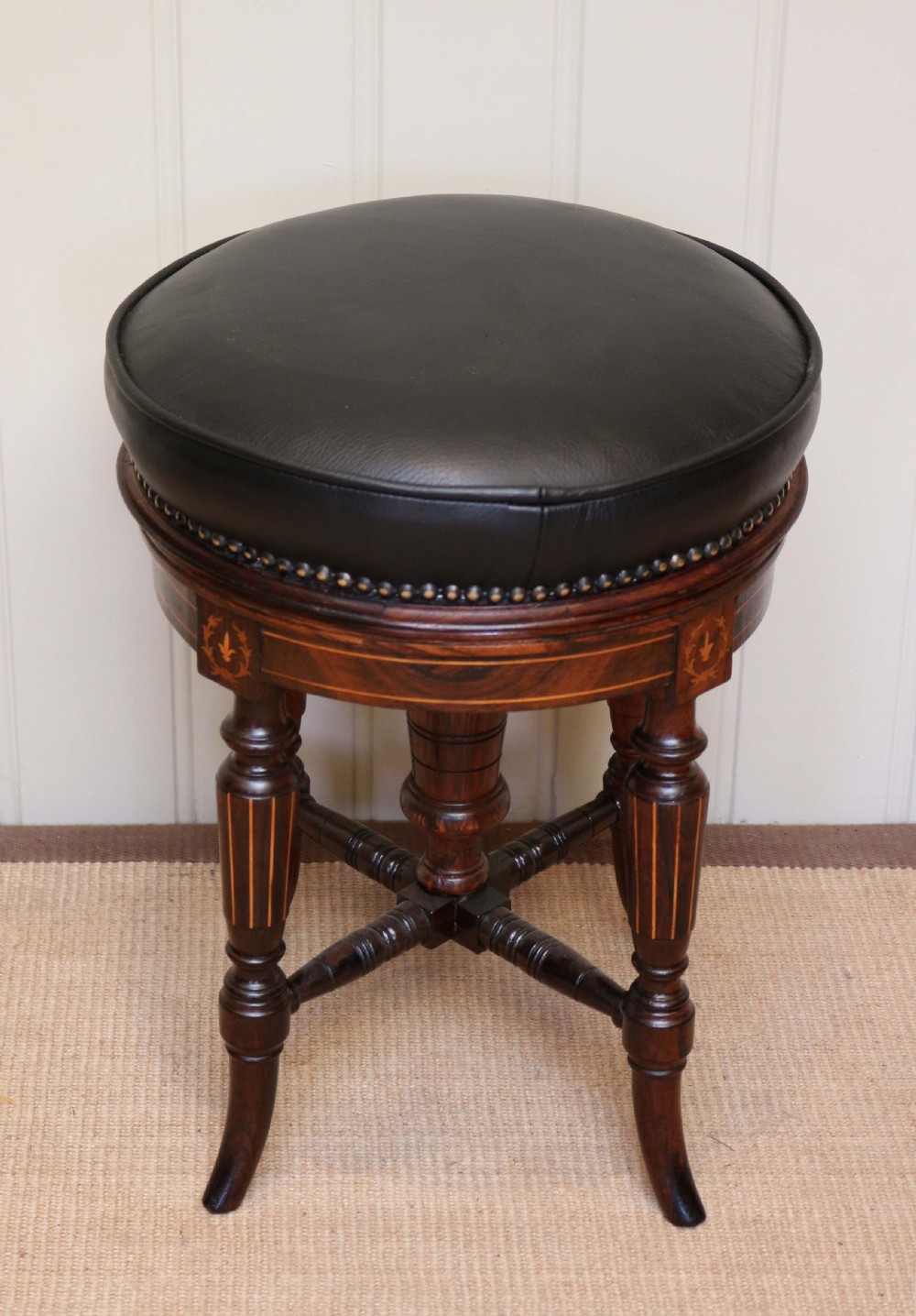 Rosewood Revolving Stool View IV