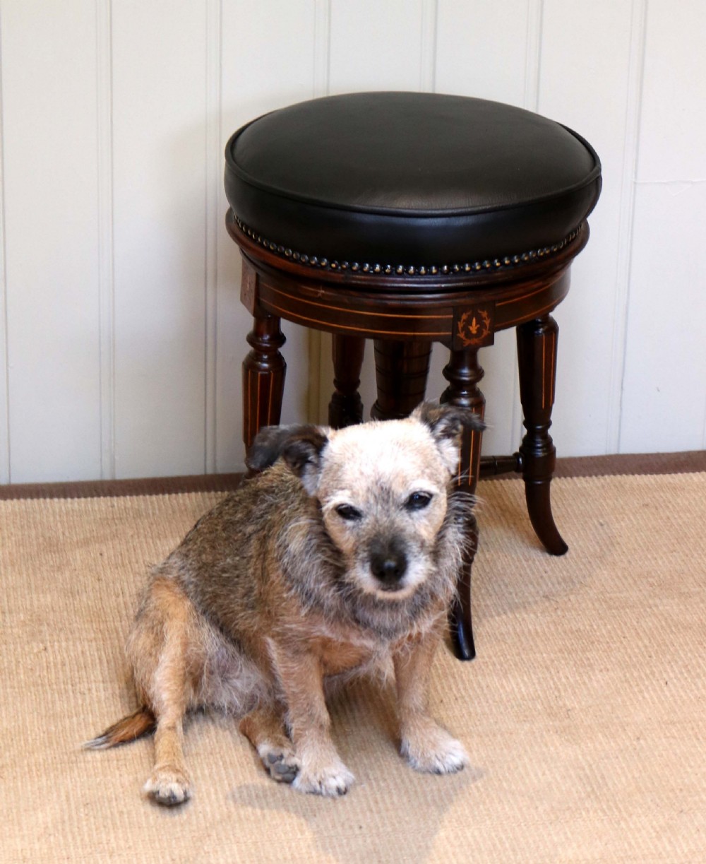Rosewood Revolving Stool View V