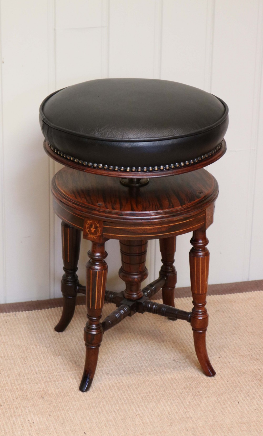 Rosewood Revolving Stool View VI