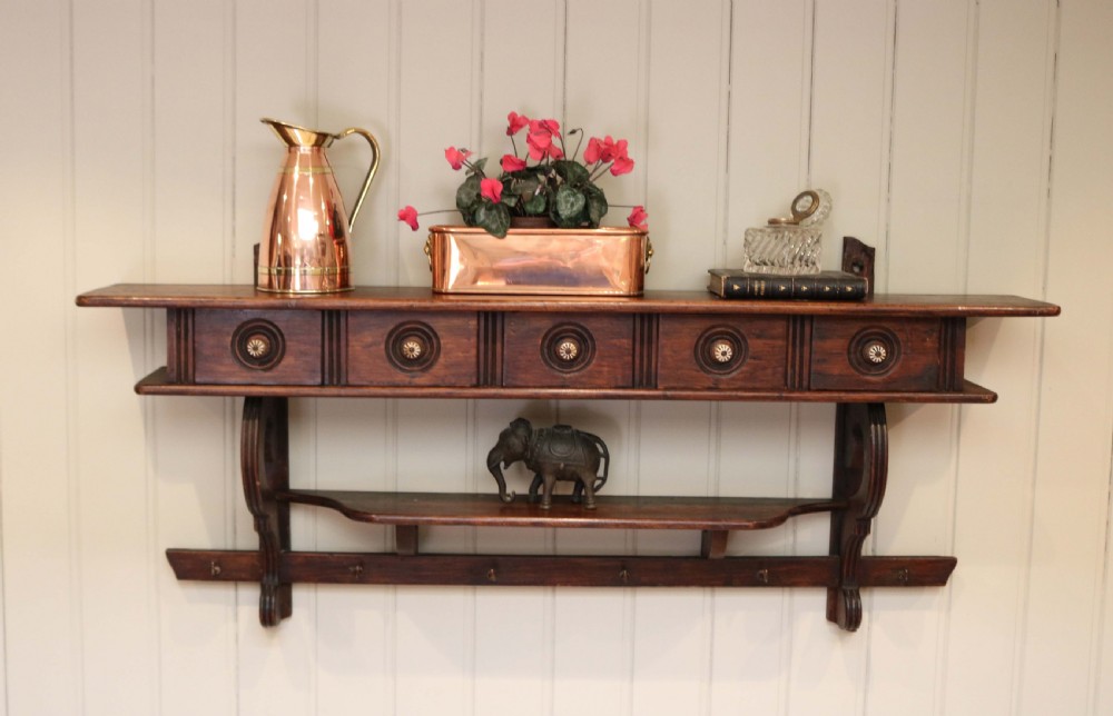 French Oak Wall Shelves