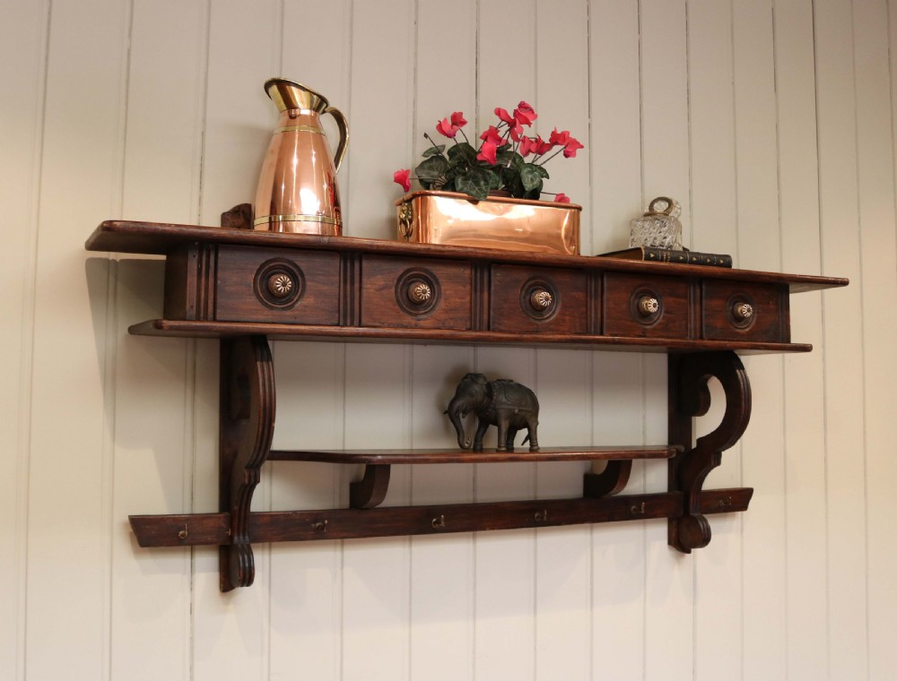 French Oak Wall Shelves View III