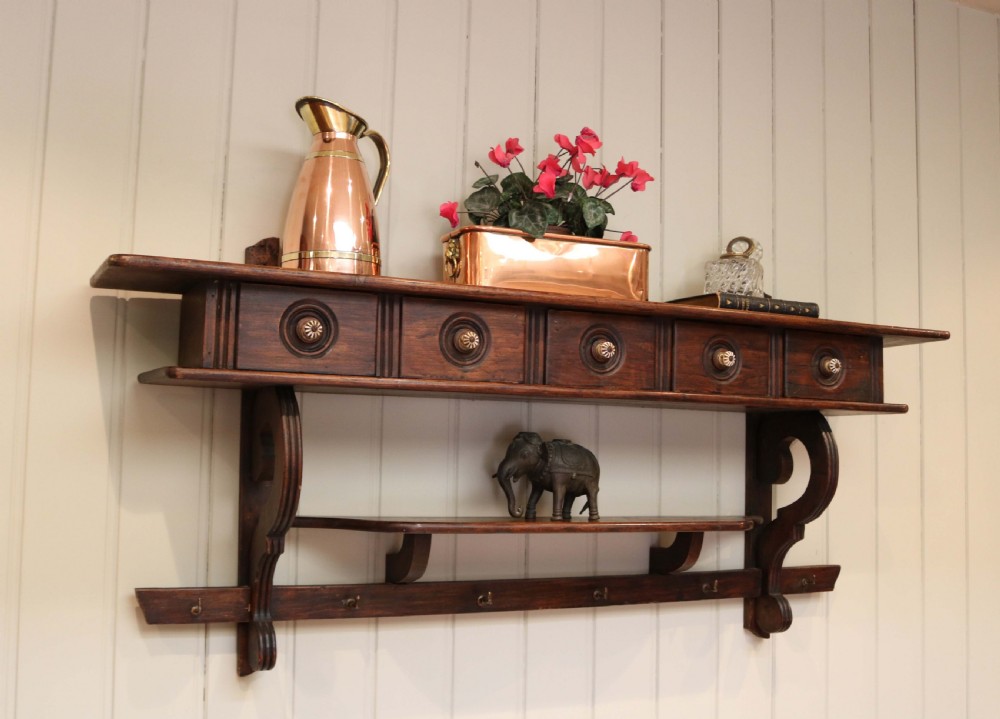 French Oak Wall Shelves View V