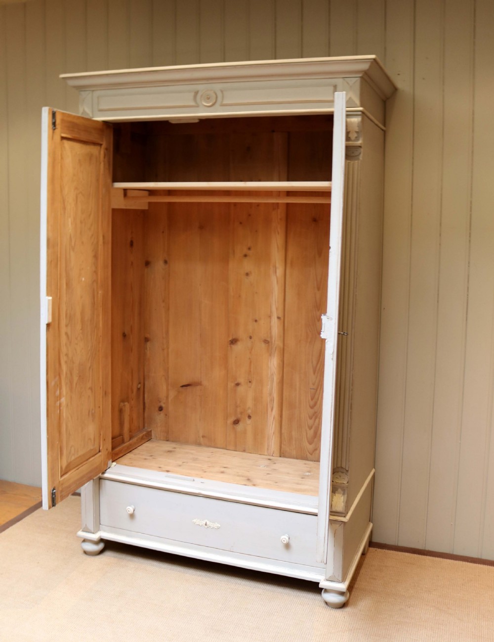 Continental Painted Two Door Break Down Wardrobe  View III