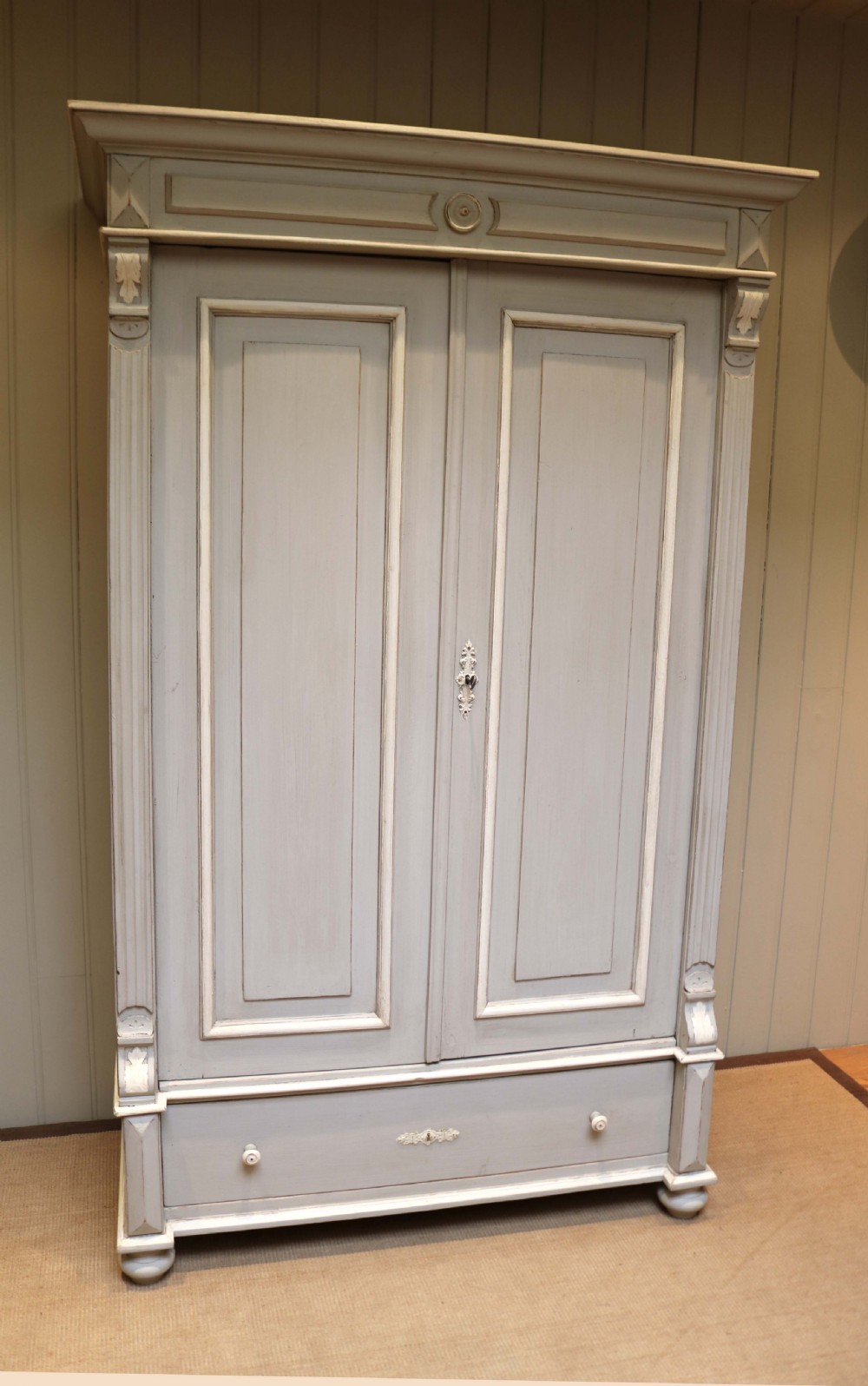 Continental Painted Two Door Break Down Wardrobe  View V