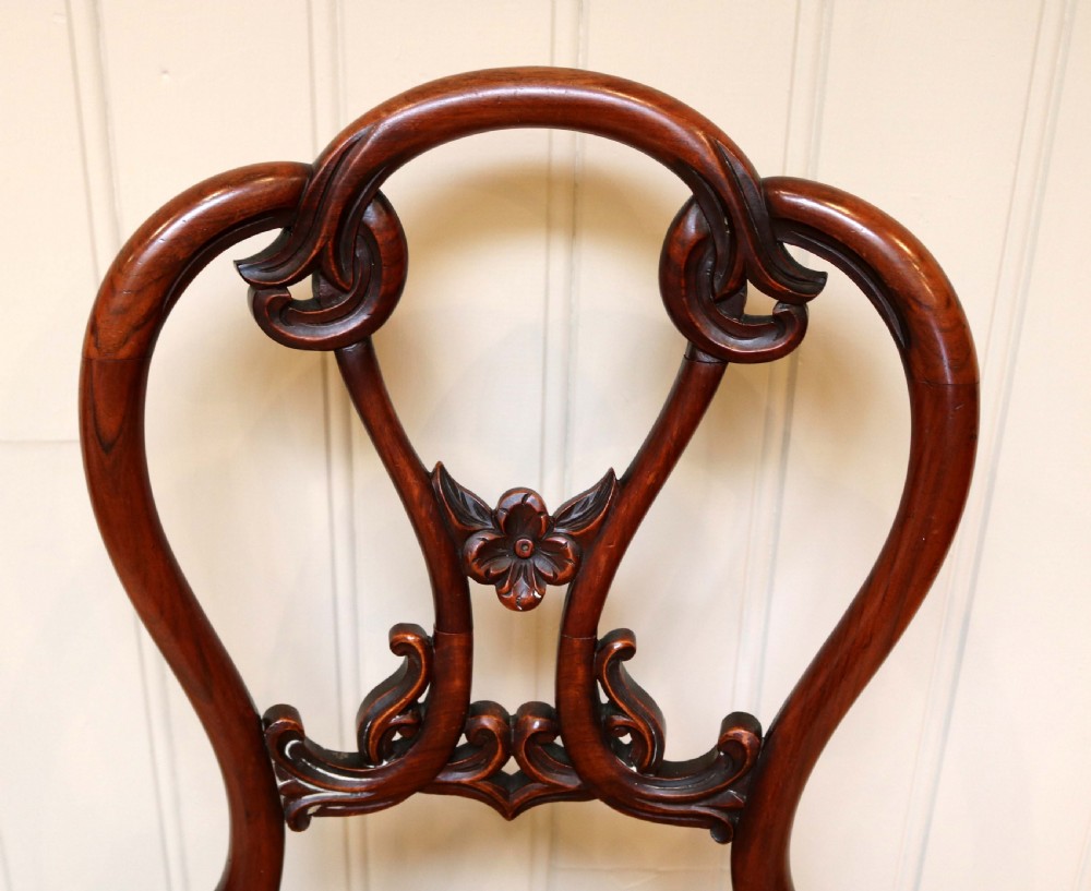 Pair Of Victorian Walnut Cane Seat Chairs  View VIII