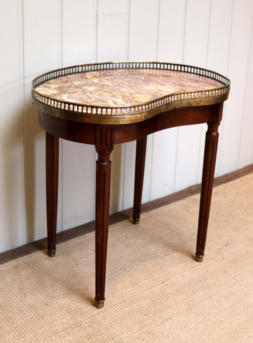 French Kidney Shaped Marble Top Table View IV