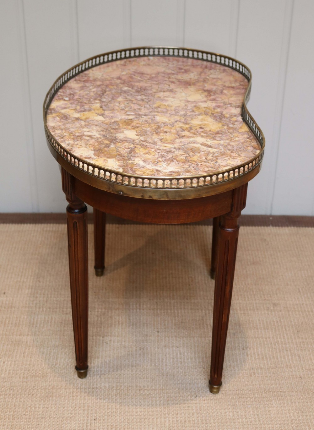 French Kidney Shaped Marble Top Table View VII