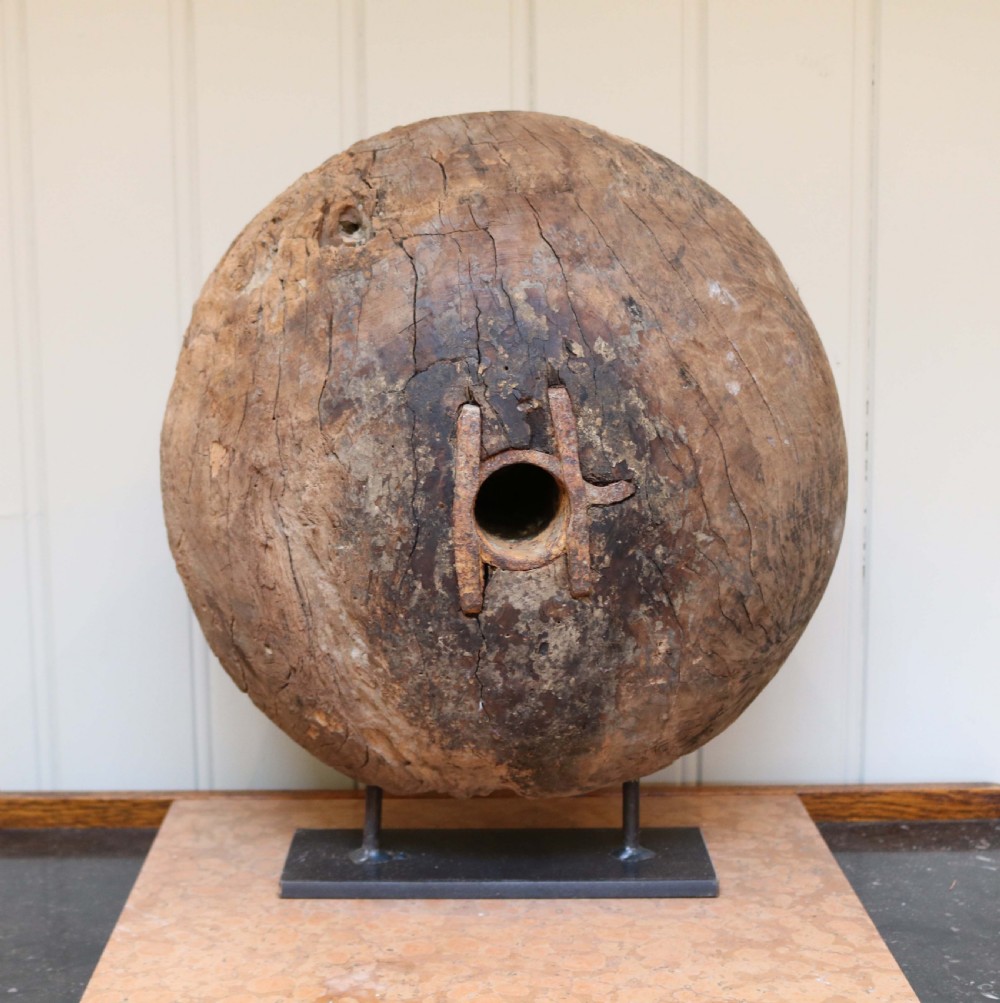 Reclaimed Wooden Colonial Industrial Pulley View VII