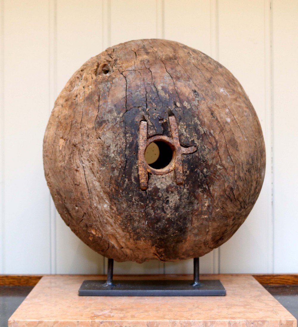 Reclaimed Wooden Colonial Industrial Pulley View VIII