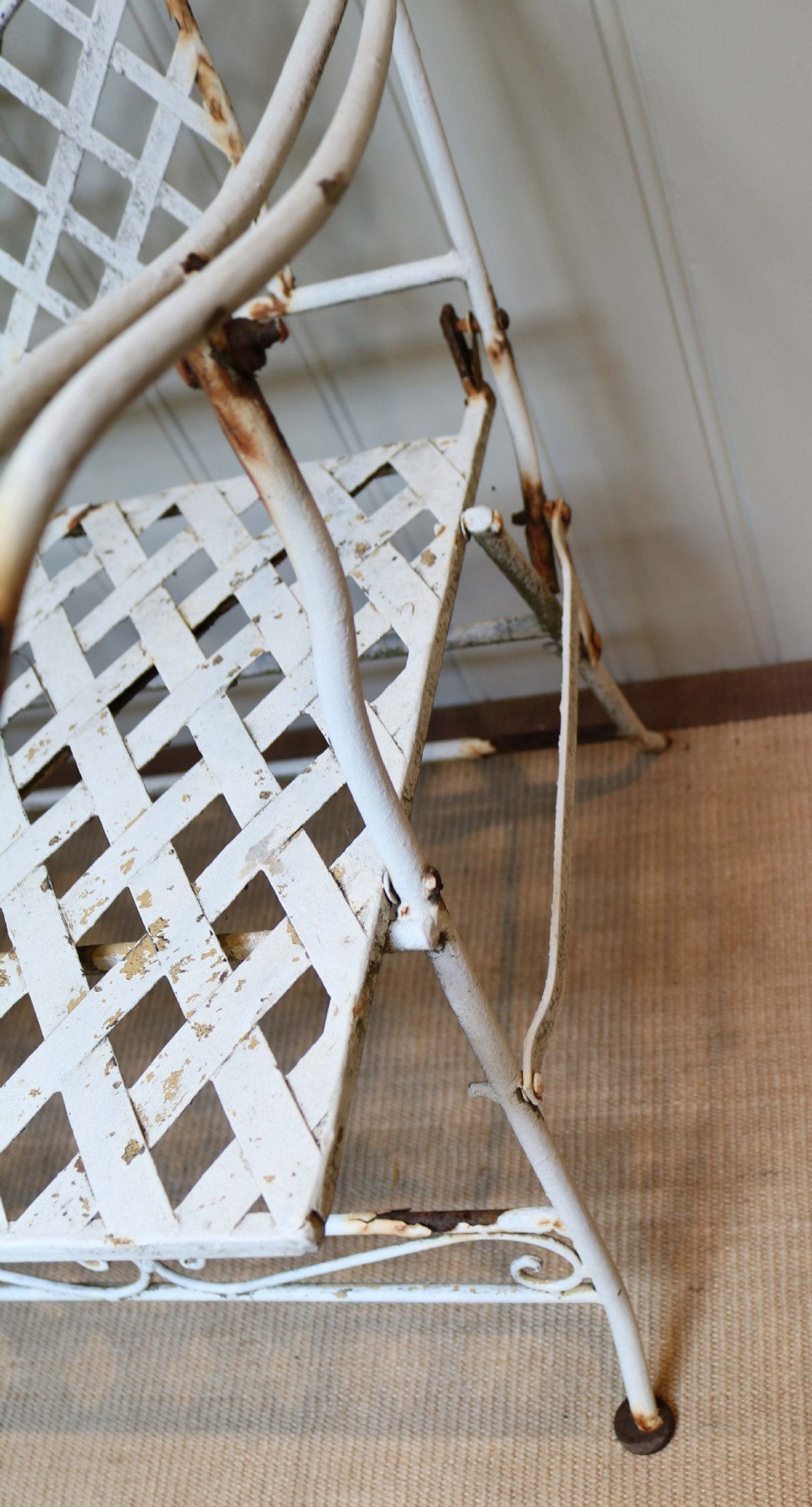 Rustic French Metal Garden Bench  View VIII