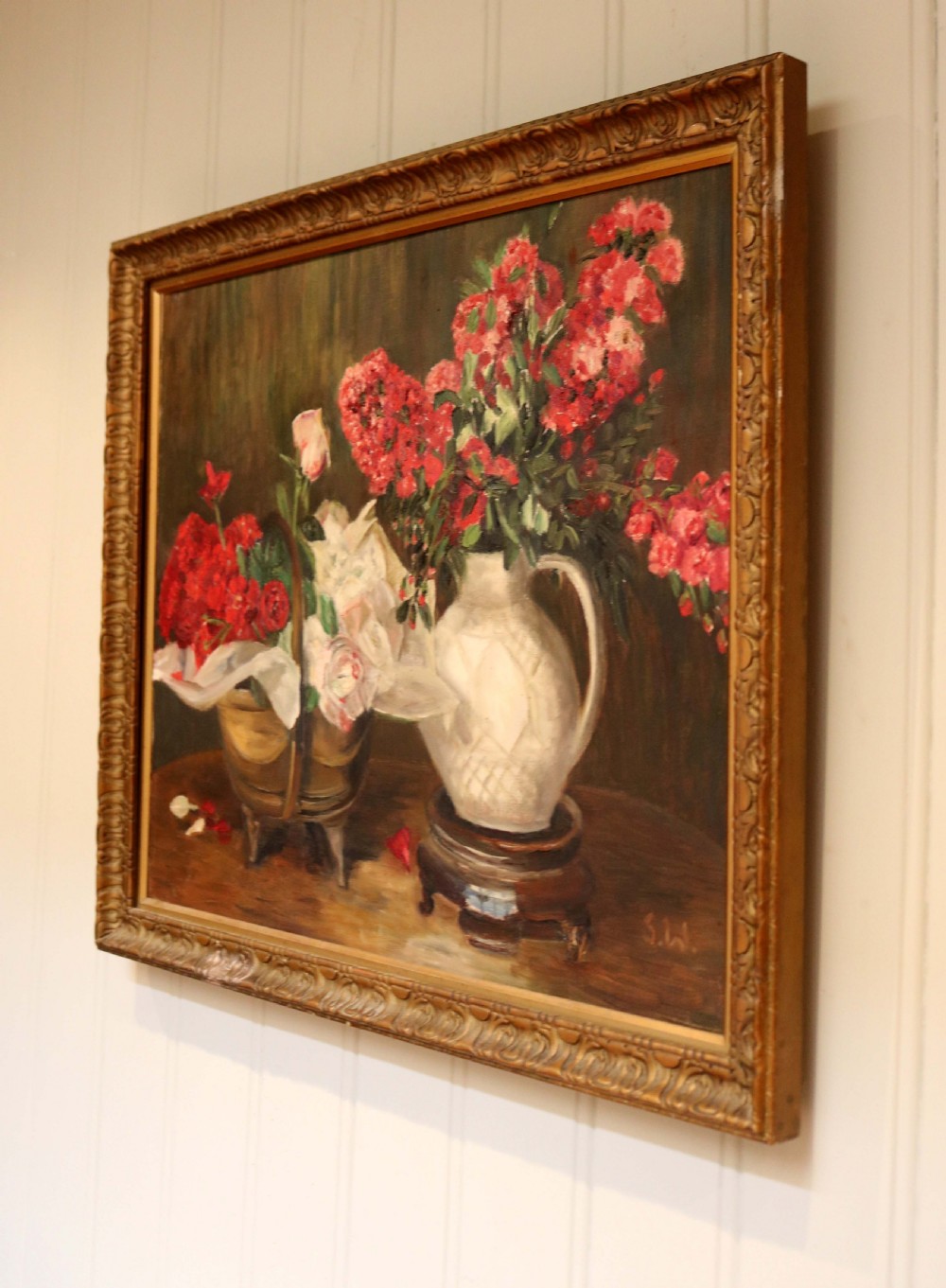 Floral Still Life Oil On Canvas View IV