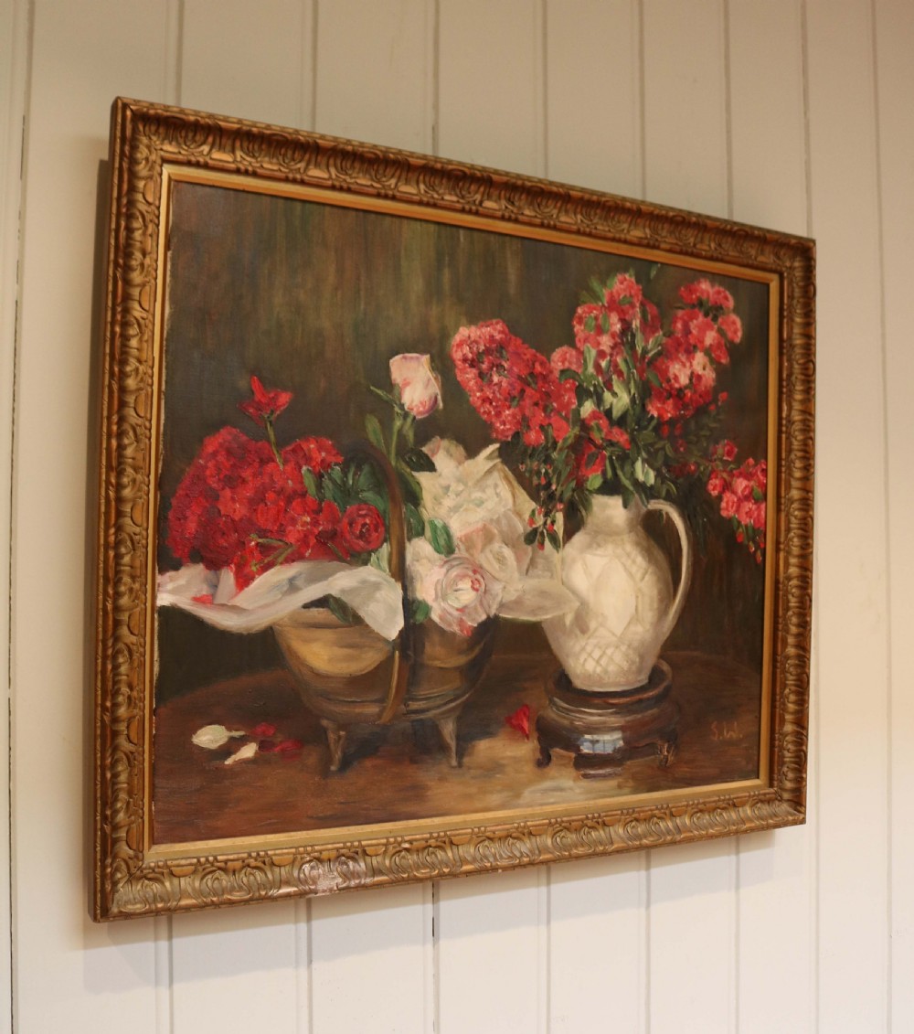 Floral Still Life Oil On Canvas View VIII